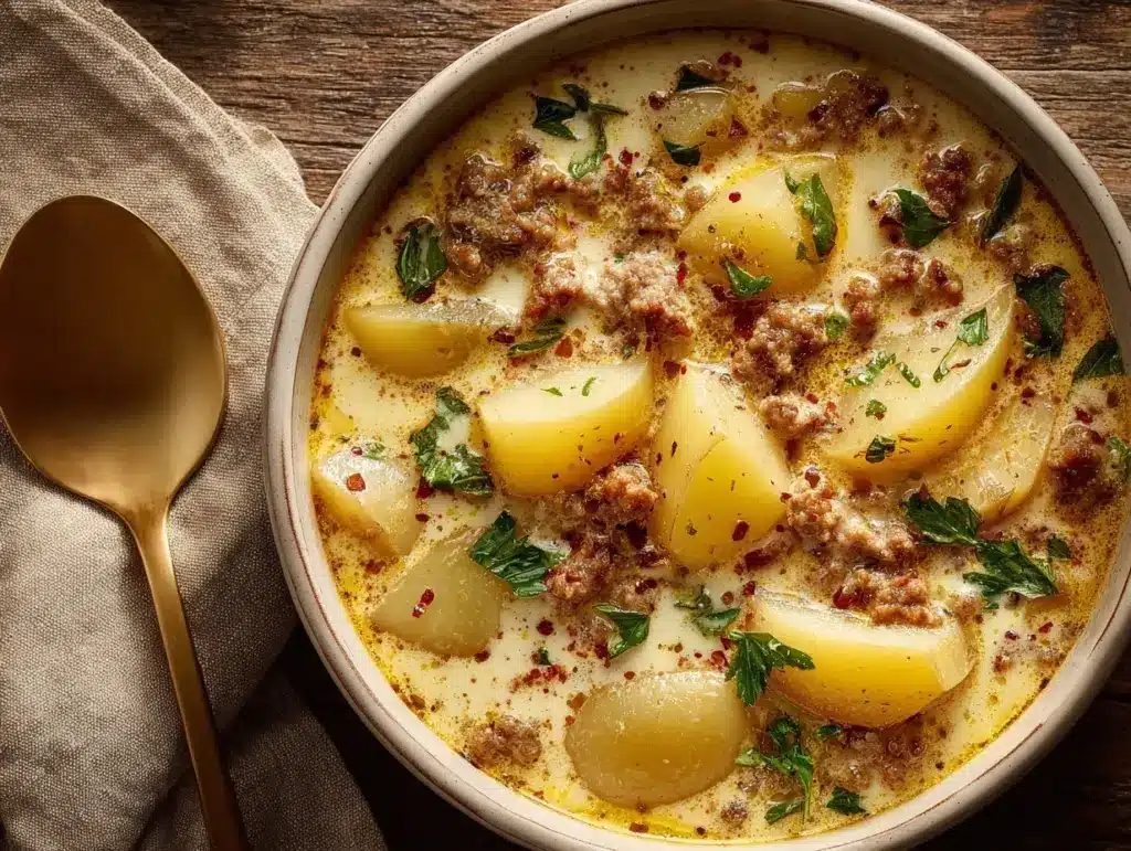 Italian sausage and potato soup - featured image