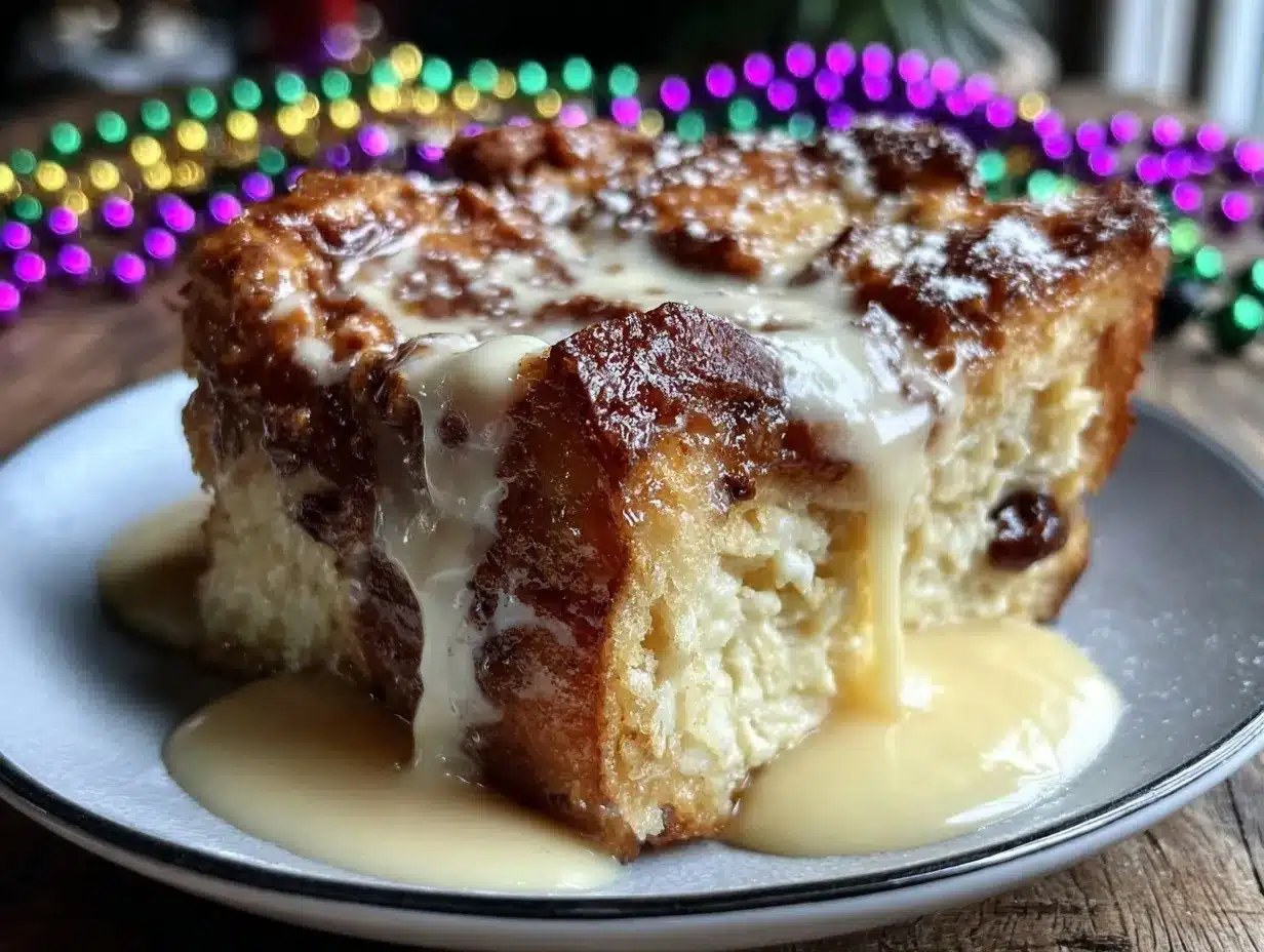 New Orleans bread pudding preparation steps