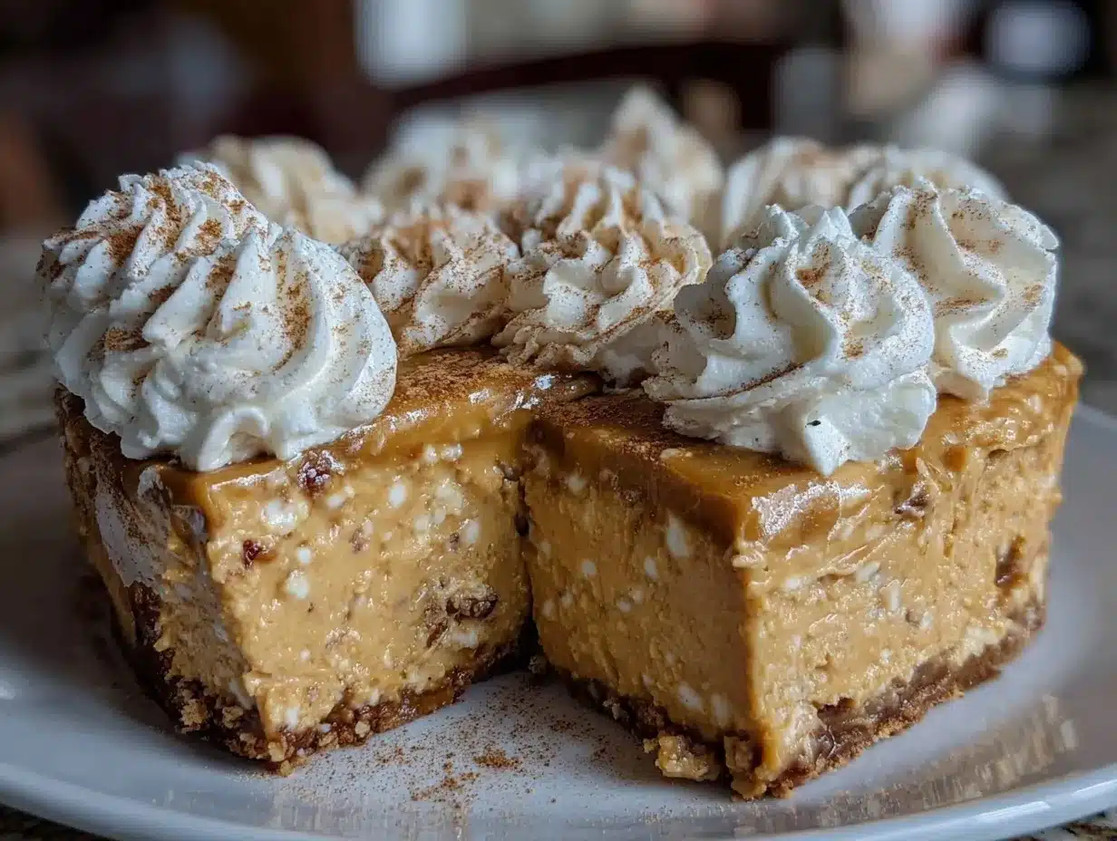 no bake marshmallow pumpkin pie preparation steps