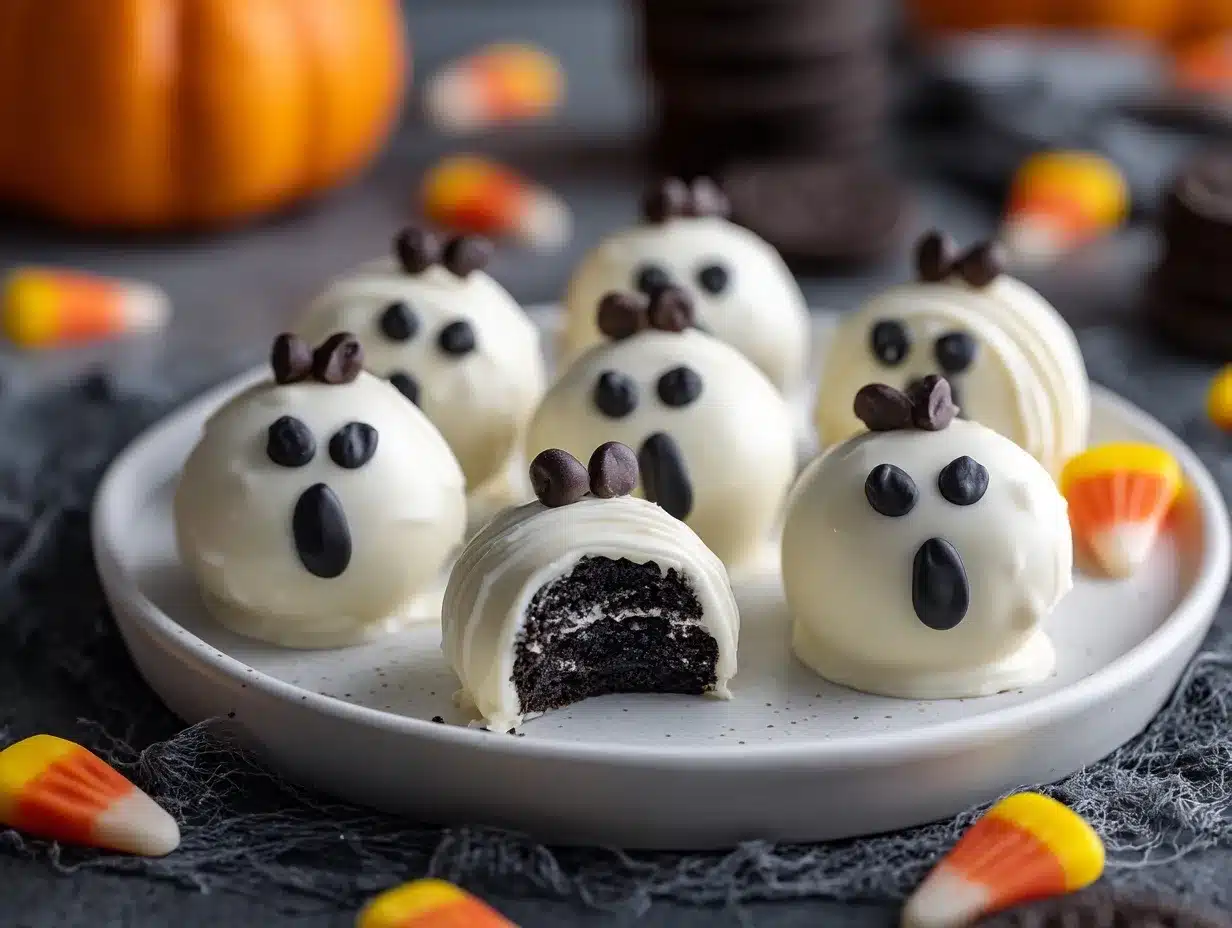 Oreo ghost truffles preparation steps