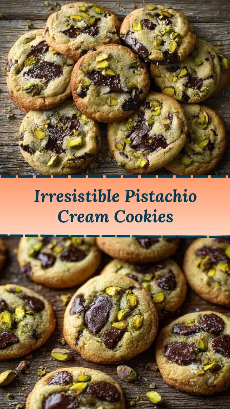 Pistachio Cream Chocolate Chip Cookies recipe