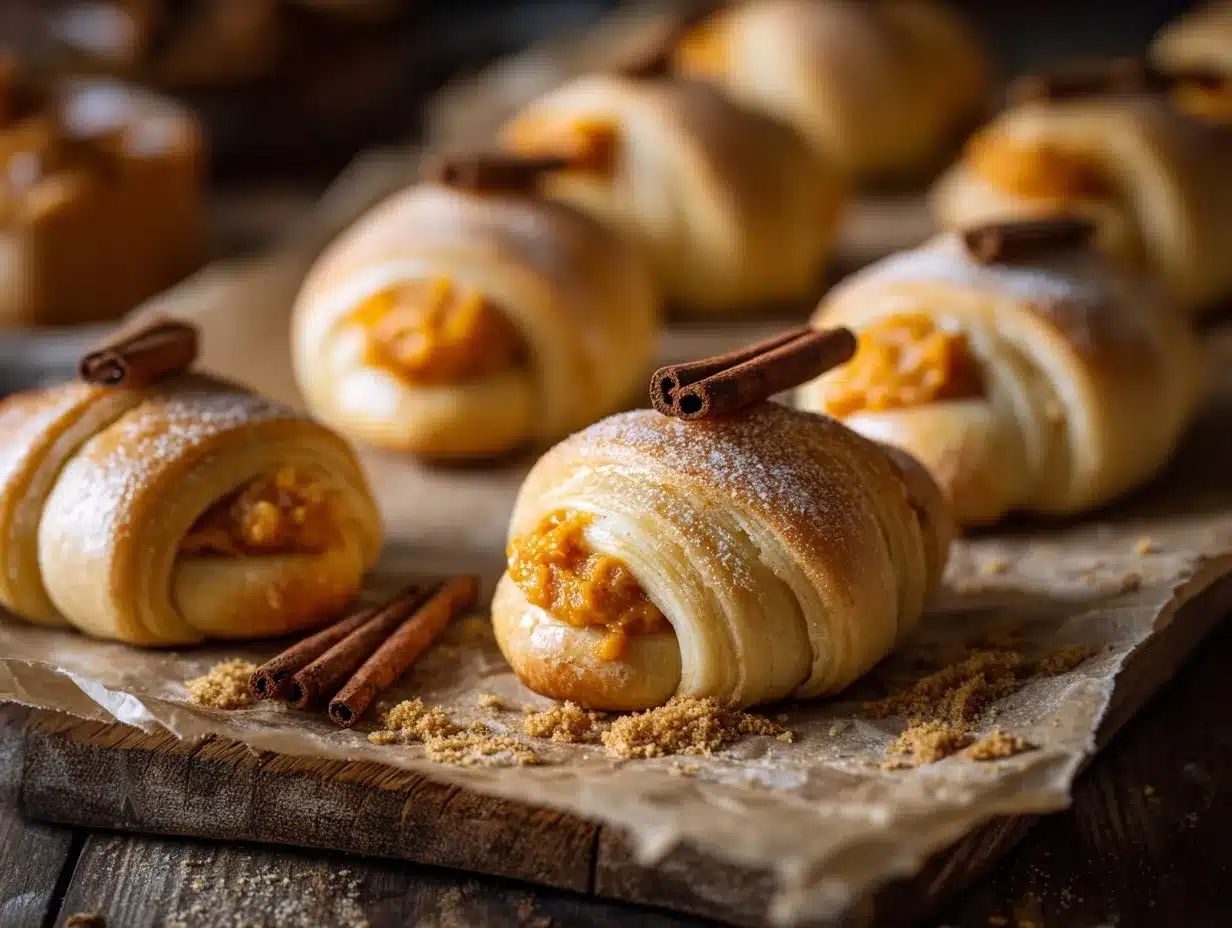 Pumpkin Pie Crescent Rolls preparation steps