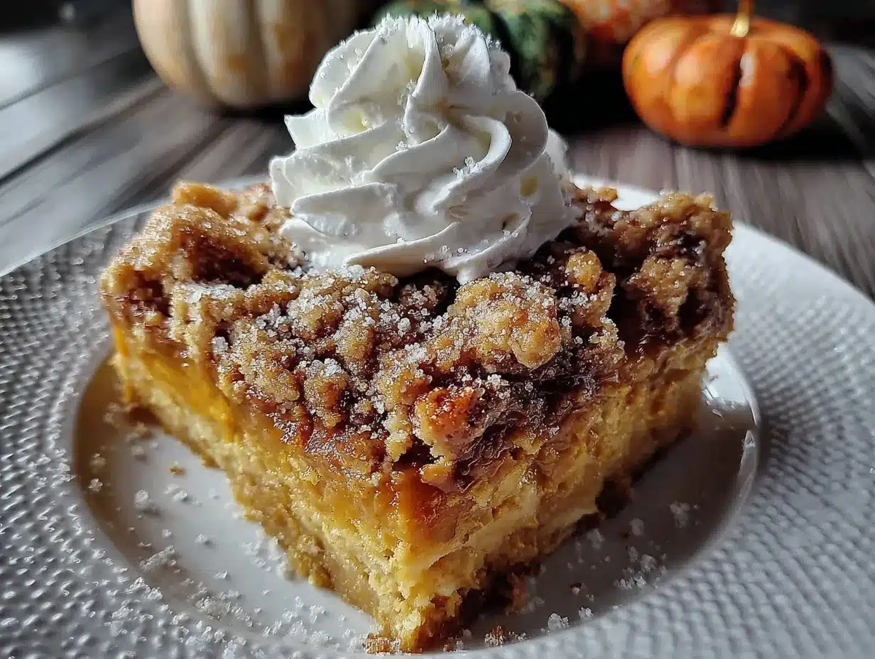 Pumpkin Pie Dump Cake preparation steps