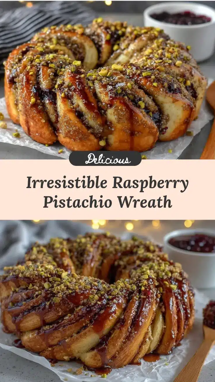 raspberry pistachio wreath recipe
