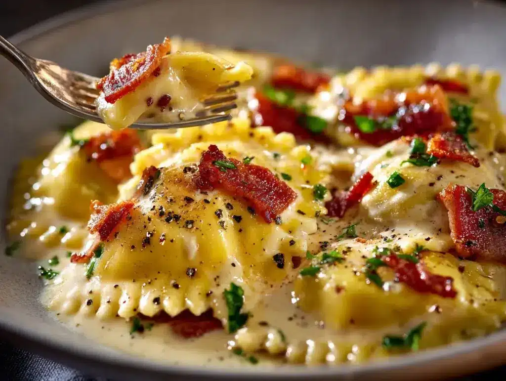 Ravioli Carbonara - featured image