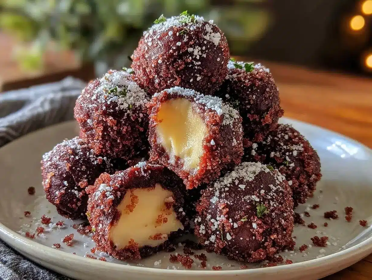 red velvet truffles preparation steps
