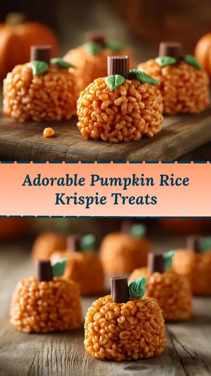 Rice Krispie Treat Pumpkins recipe