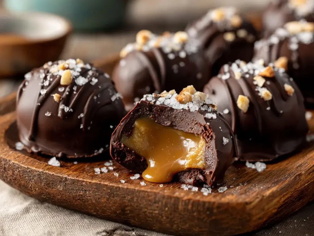 salted caramel truffles - featured image