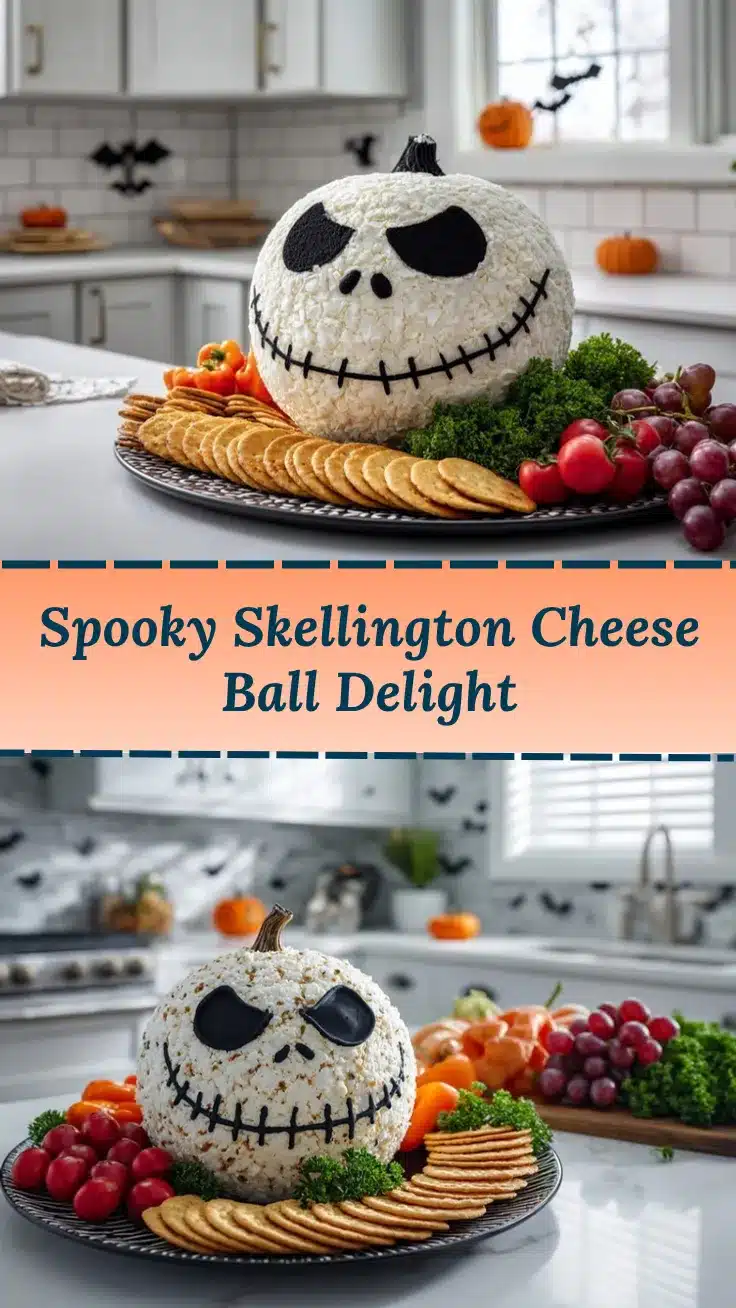 Skellington Cheese Ball recipe