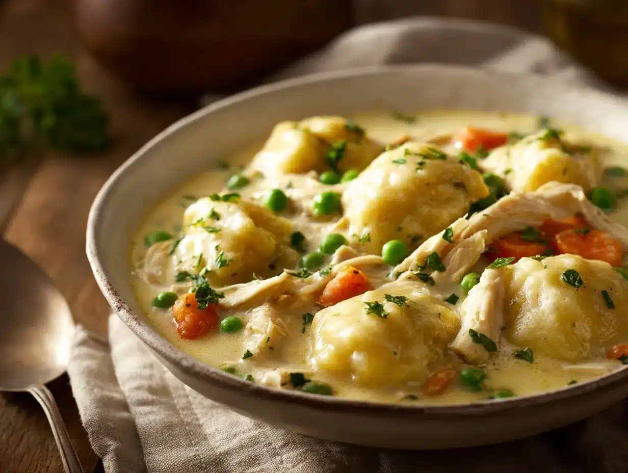 slow cooker chicken and dumplings preparation steps