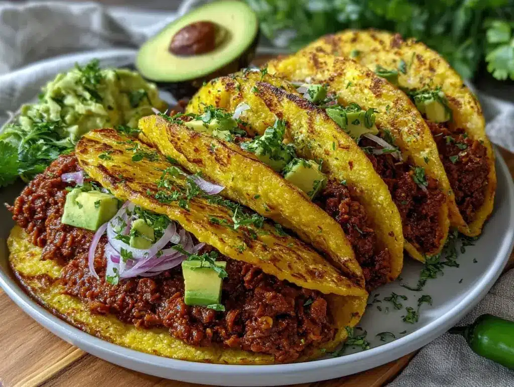 slow cooker lentil tacos - featured image