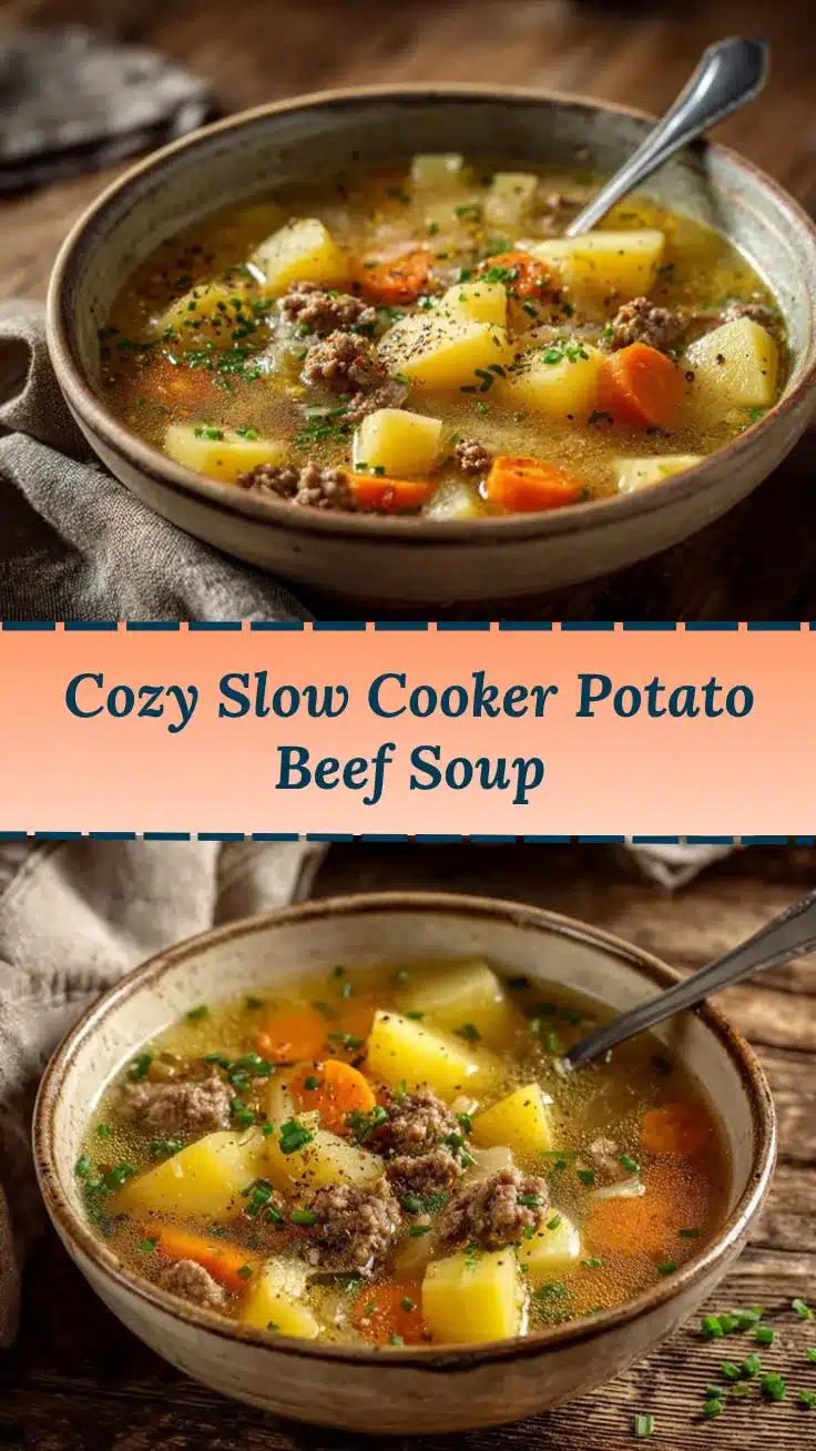 slow cooker potato beef soup recipe