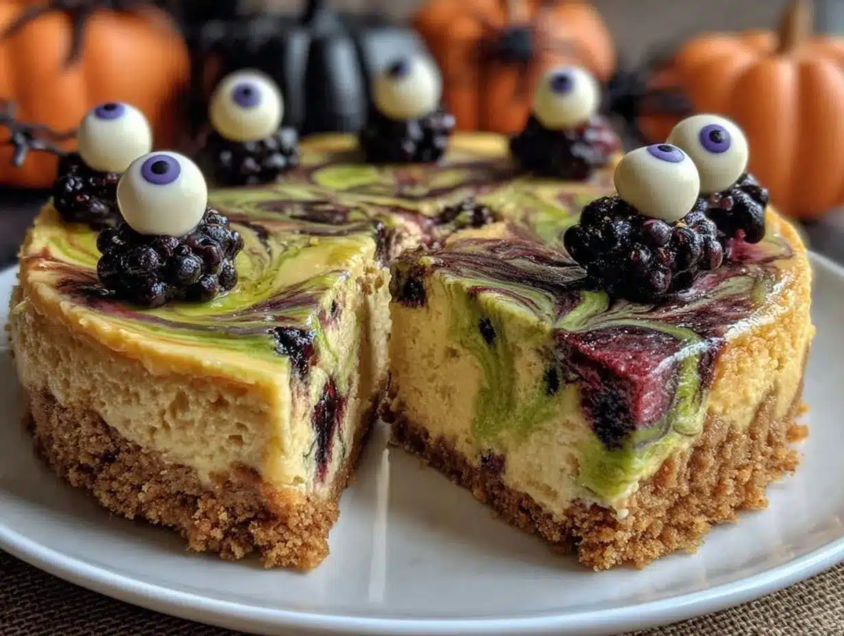 Spooky Halloween Cheesecake preparation steps