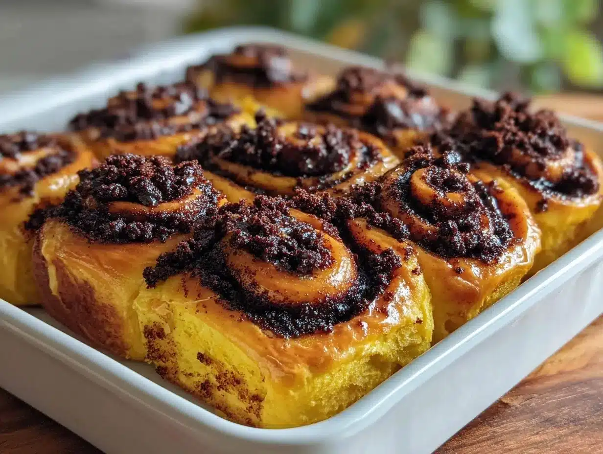 Spooky Halloween Cinnamon Rolls preparation steps