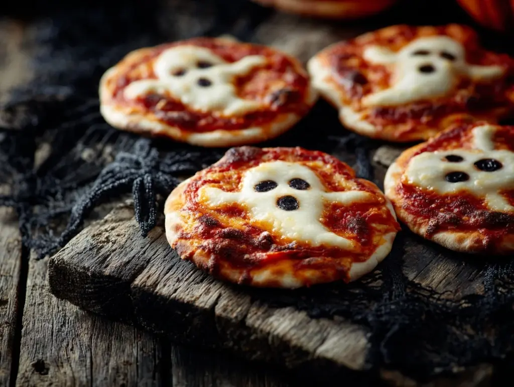 Spooky Mini Ghost Pizzas - featured image