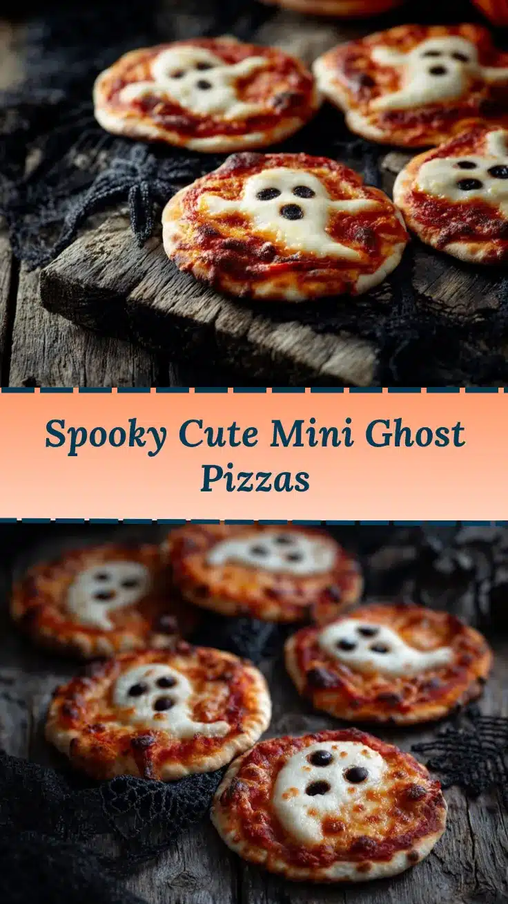 Spooky Mini Ghost Pizzas recipe