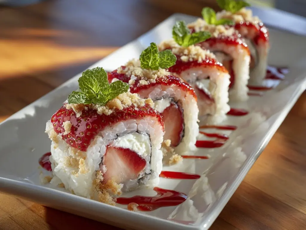 Strawberry Shortcake Sushi Rolls - featured image