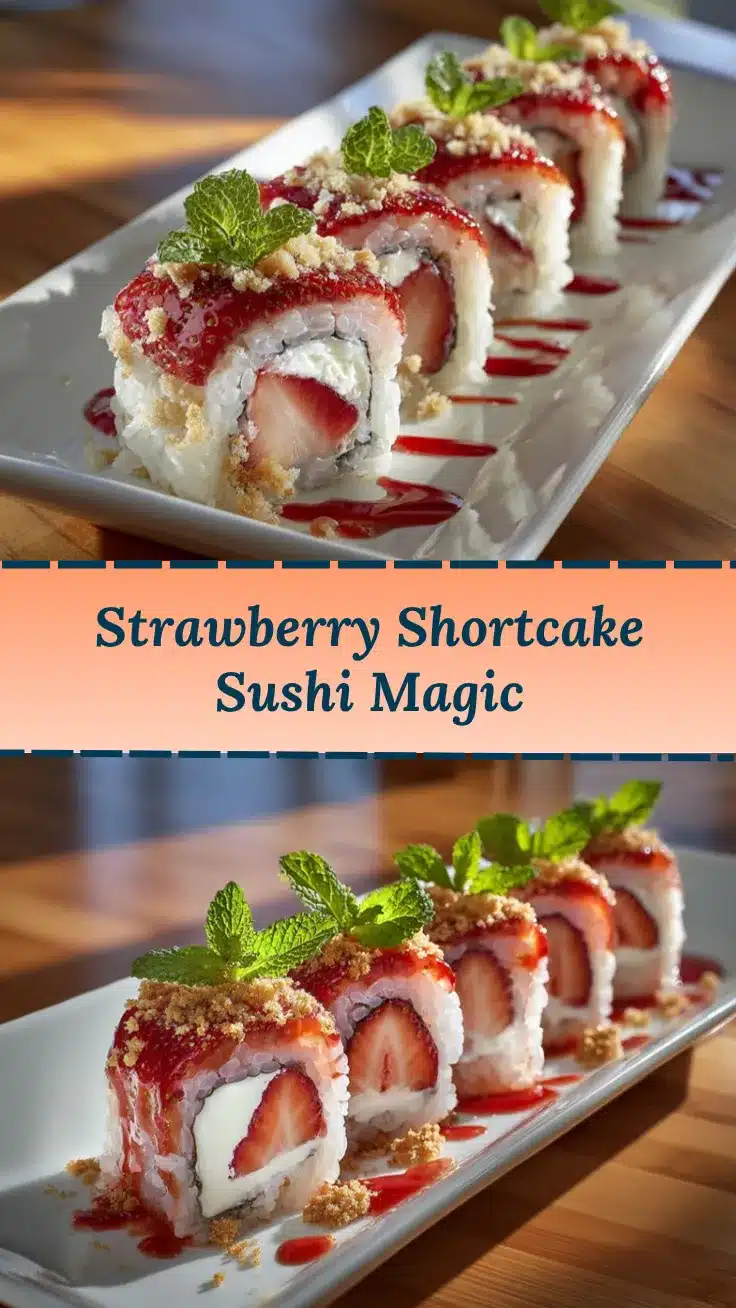 Strawberry Shortcake Sushi Rolls recipe