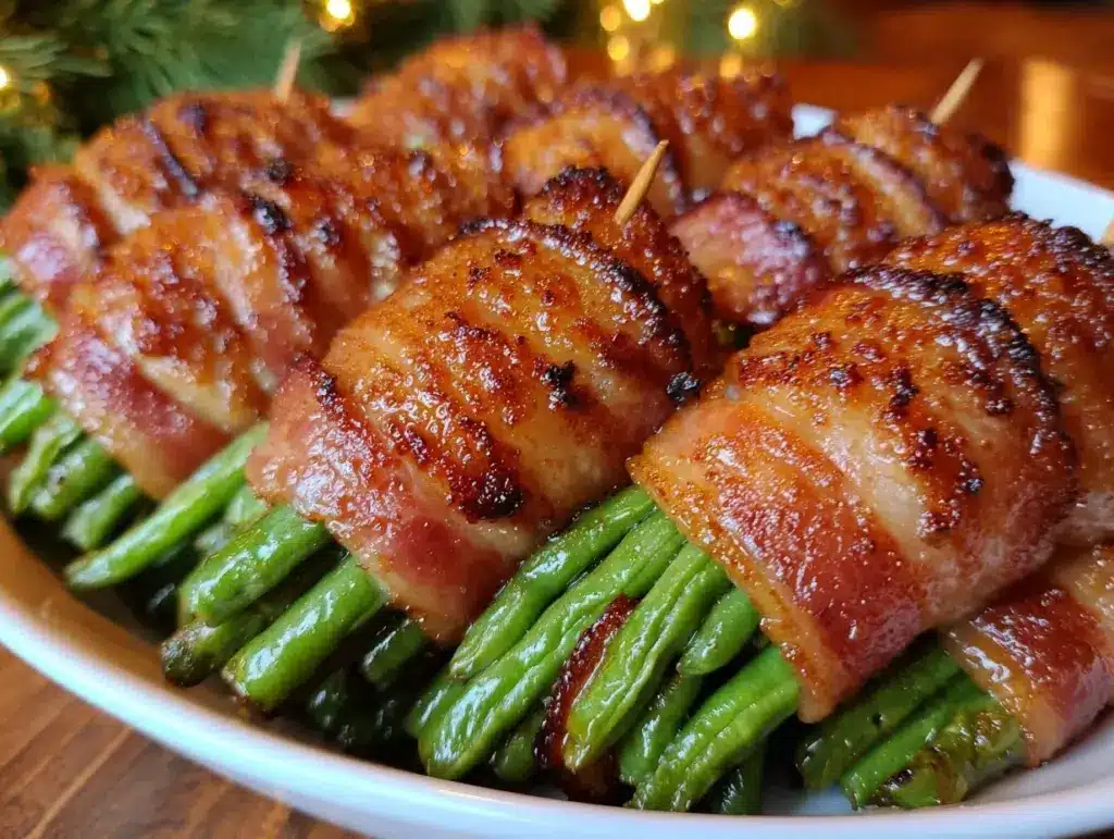 bacon wrapped green bean bundles - featured image