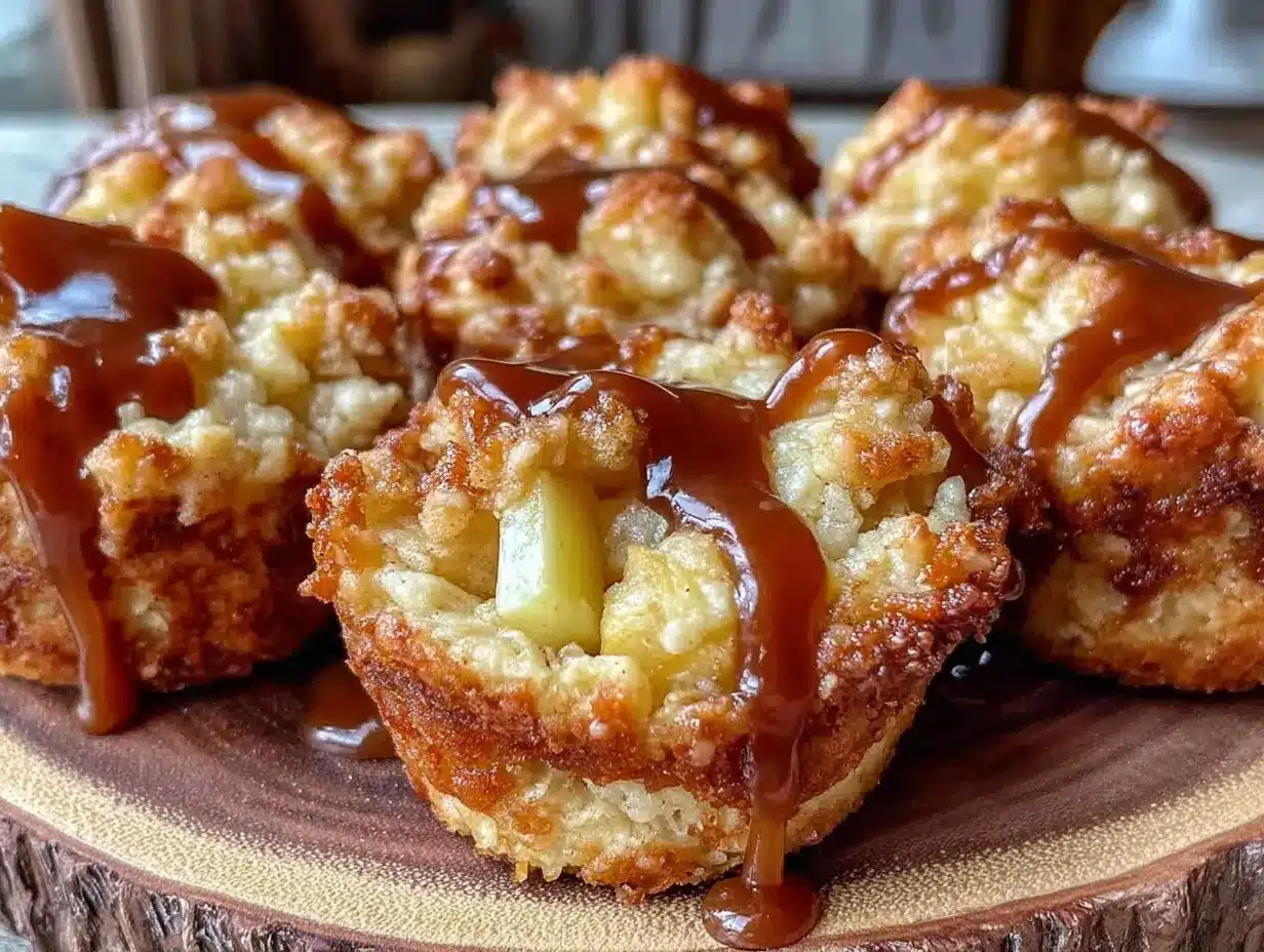 caramel apple crisp bites preparation steps