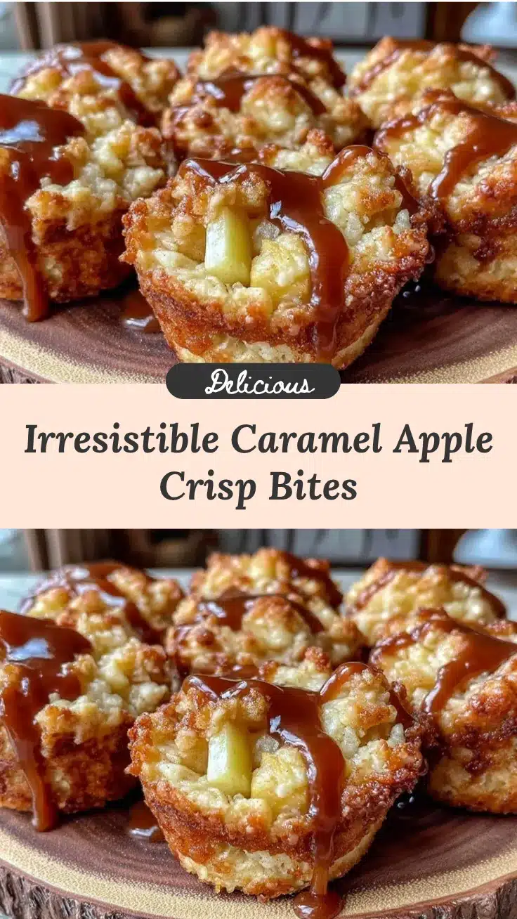 caramel apple crisp bites recipe