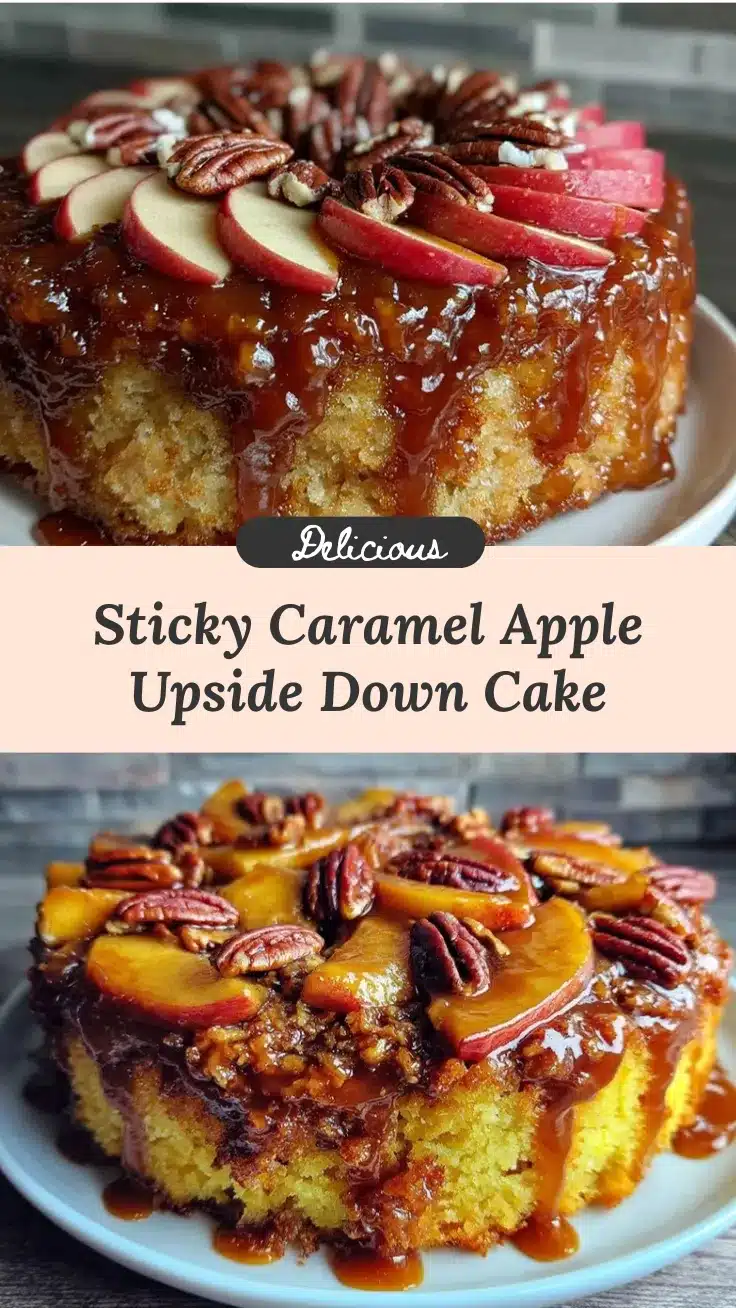 caramel apple upside-down cake recipe