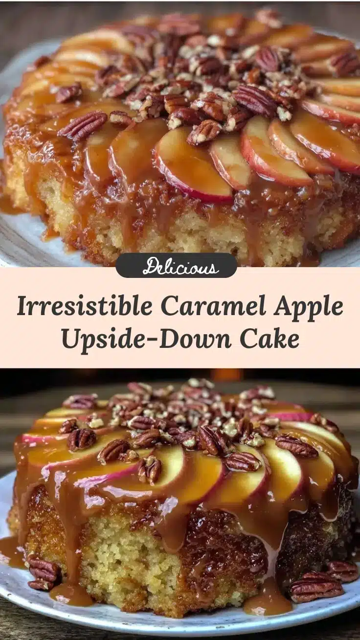 caramel apple upside-down cake recipe