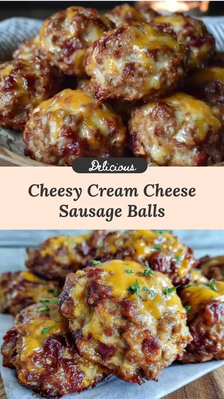 cheesy cream cheese sausage balls recipe
