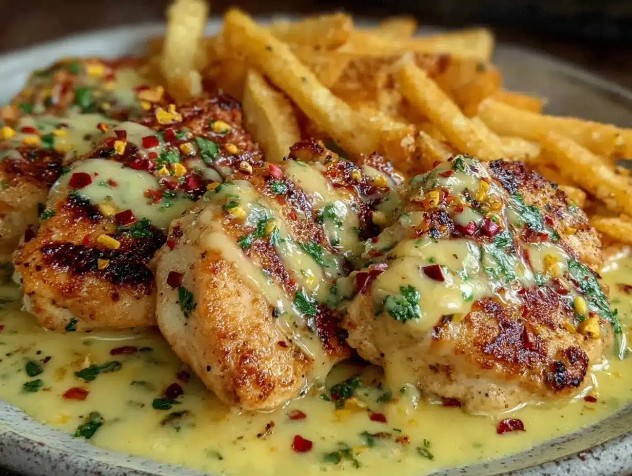 chicken fillet garlic parmesan sauce preparation steps