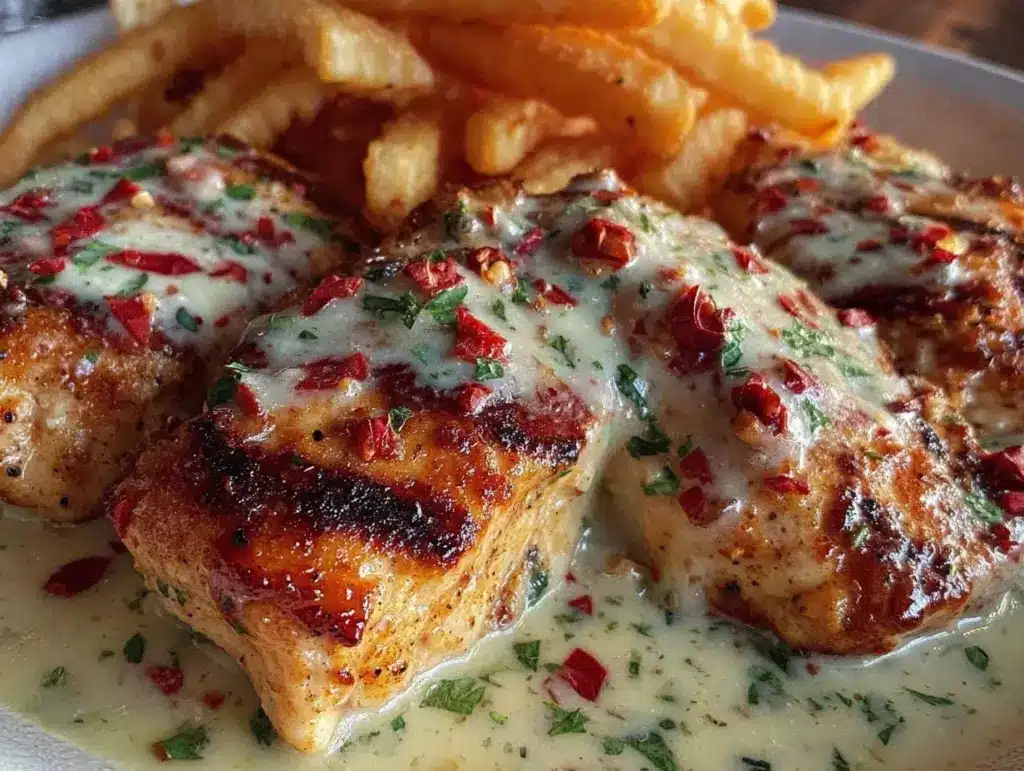 chicken fillet in garlic-Parmesan sauce - featured image
