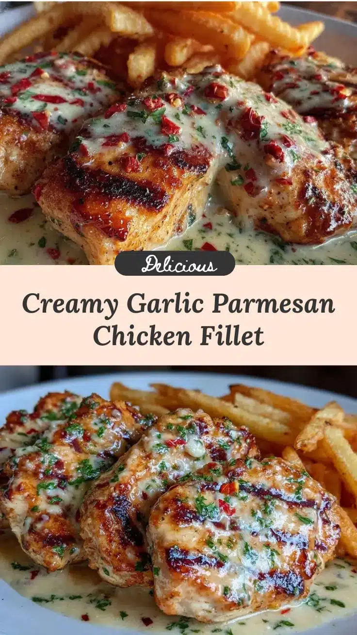chicken fillet in garlic-Parmesan sauce recipe