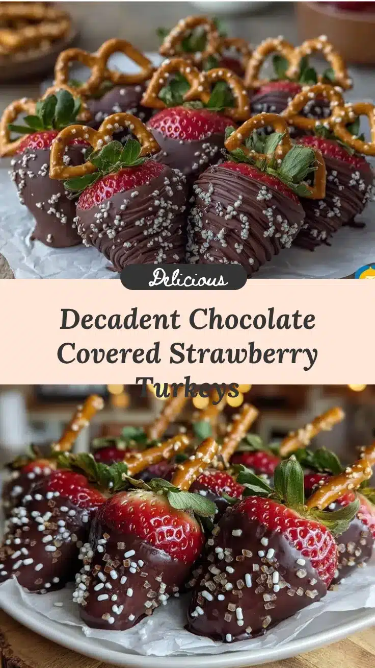 chocolate covered strawberry turkeys recipe