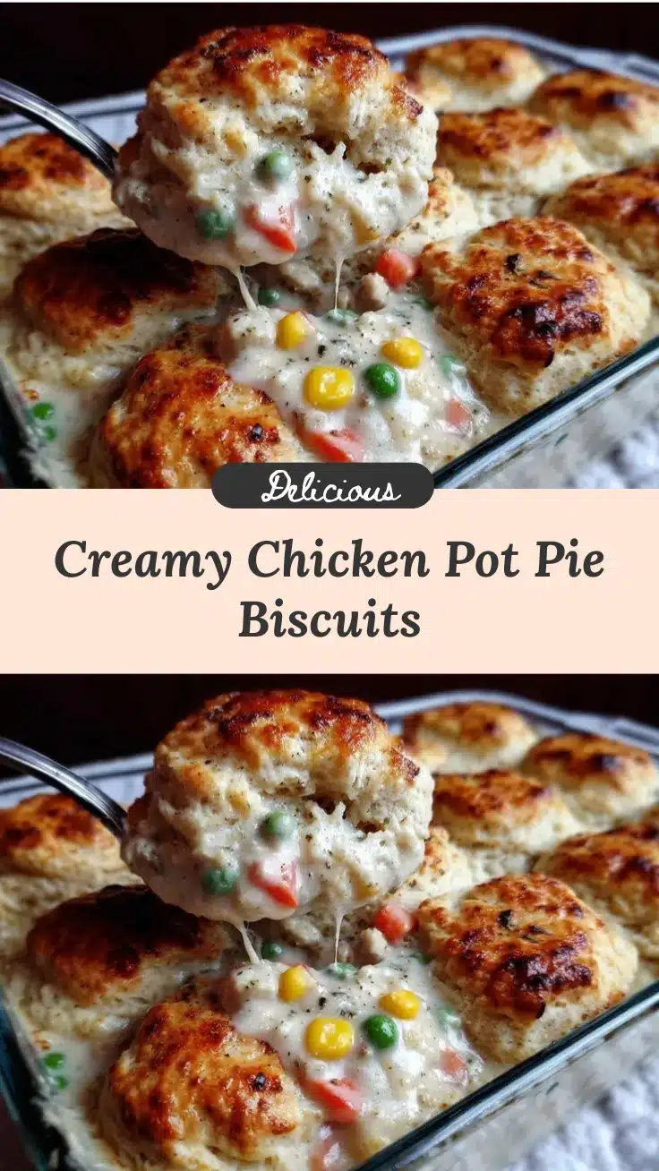 cozy chicken pot pie with biscuits recipe