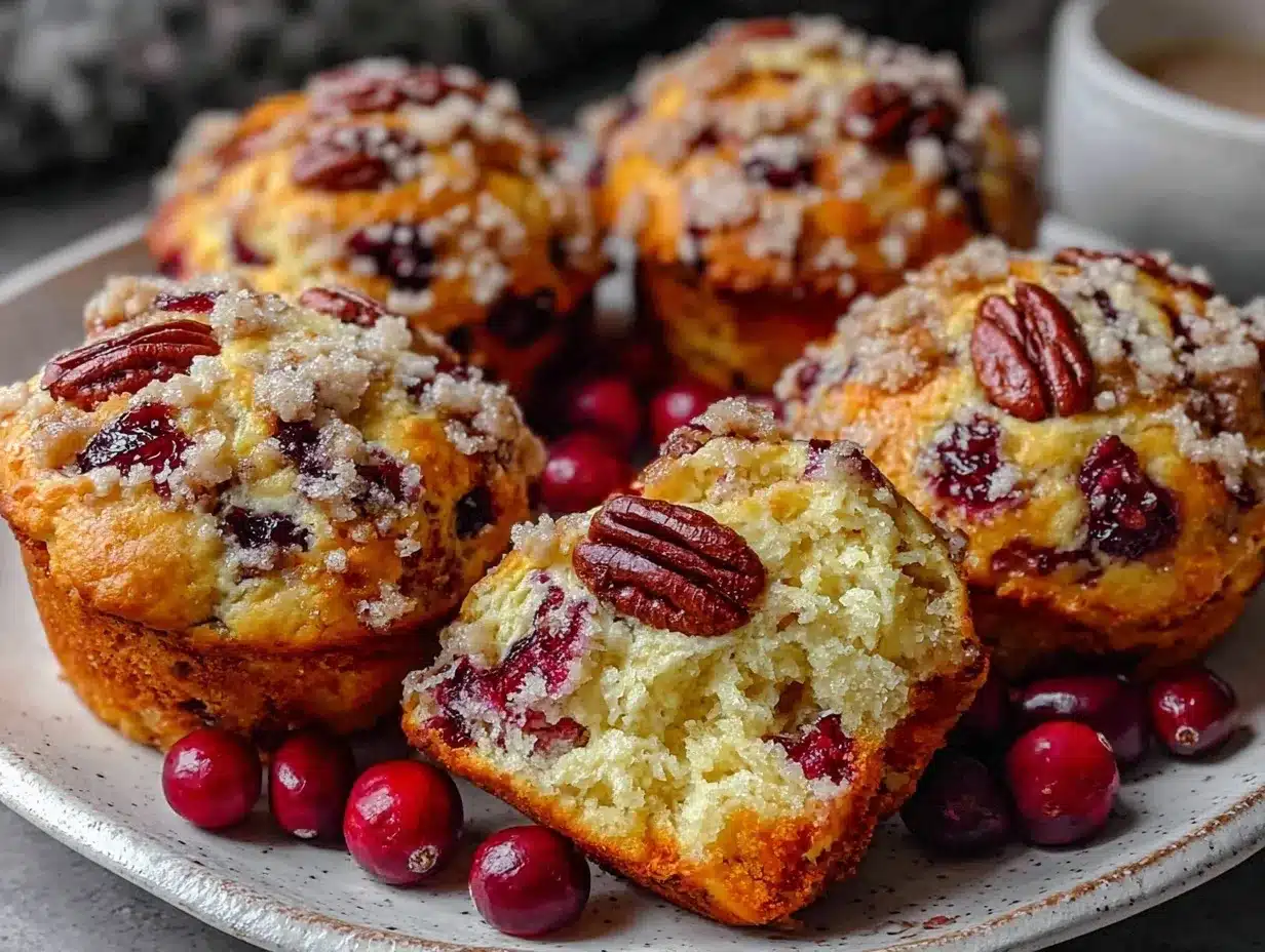 cranberry orange pecan muffins preparation steps