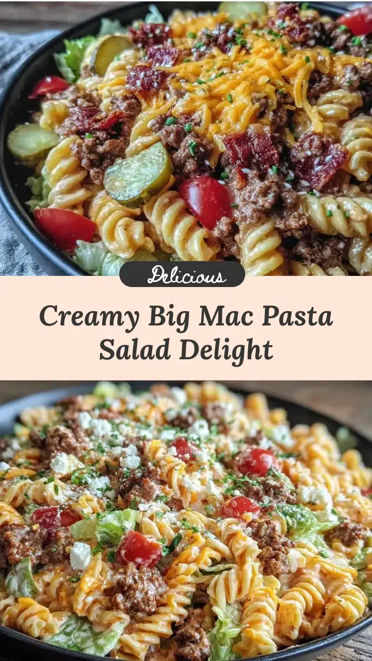 creamy big mac pasta salad recipe