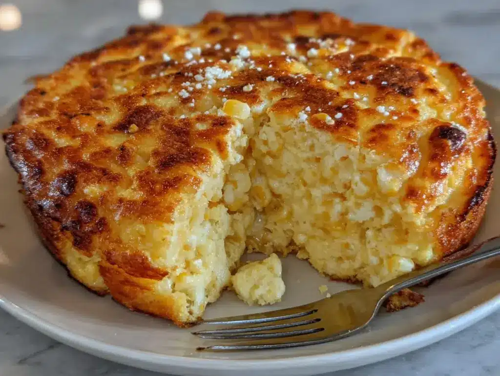 creamy corn pudding recipe - featured image