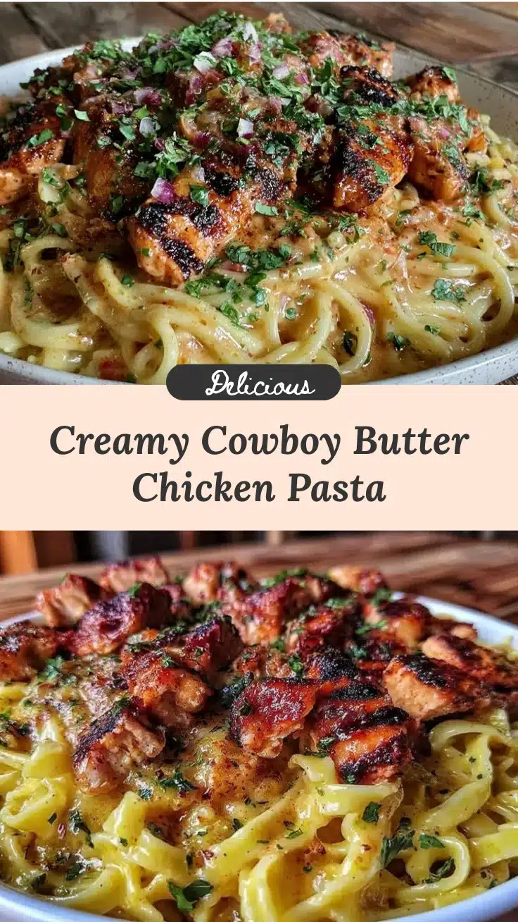 creamy cowboy butter chicken linguine recipe