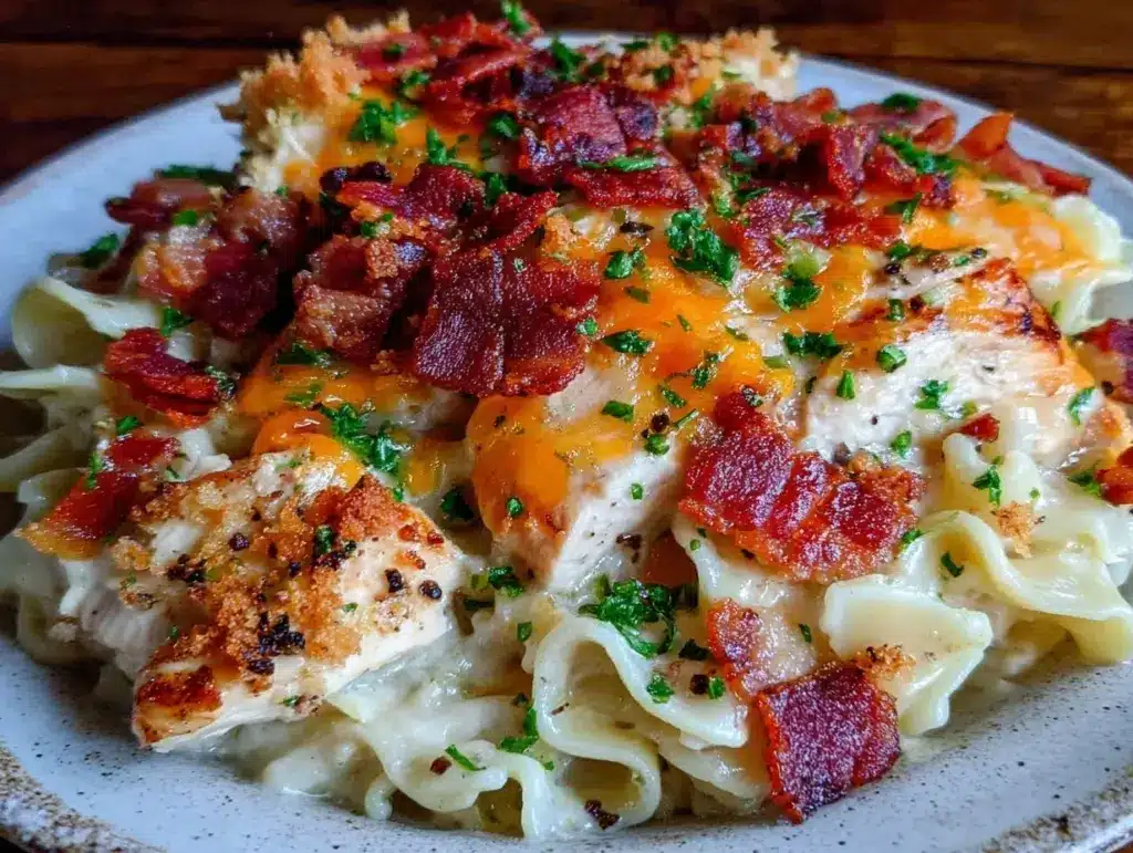 creamy crack chicken casserole - featured image