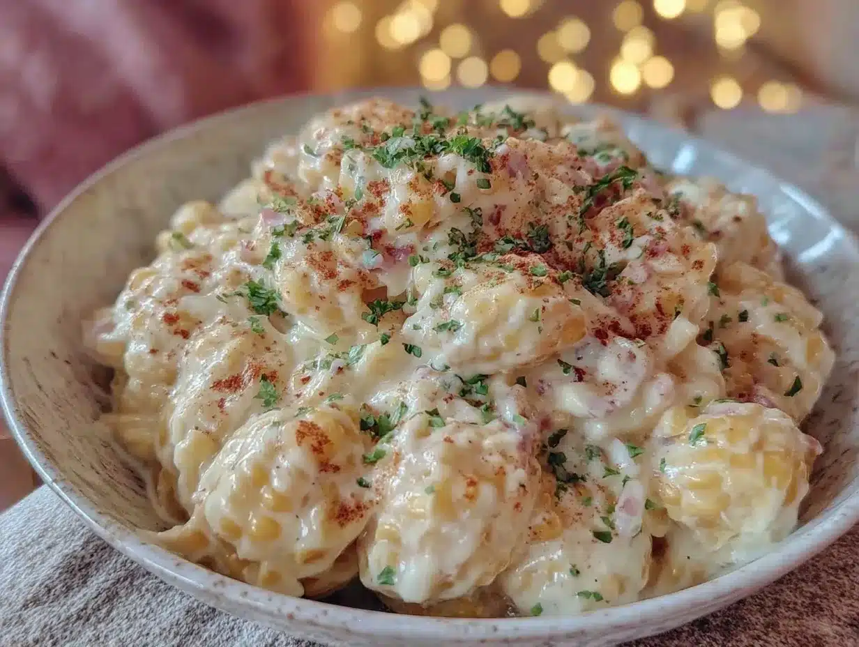 creamy creamed corn with cream cheese preparation steps