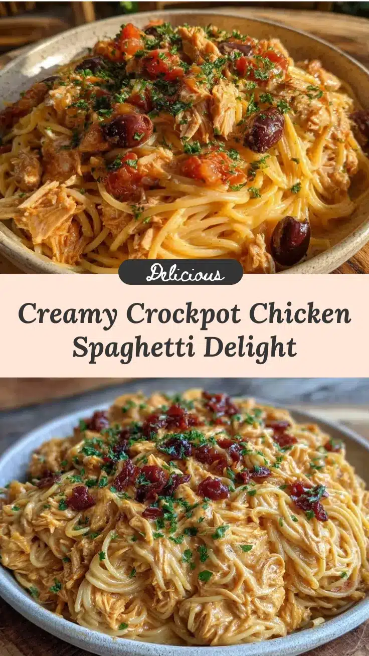 creamy crockpot chicken spaghetti recipe