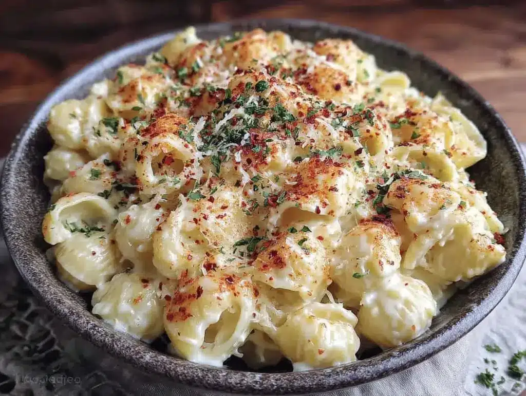 creamy crockpot mac and cheese - featured image