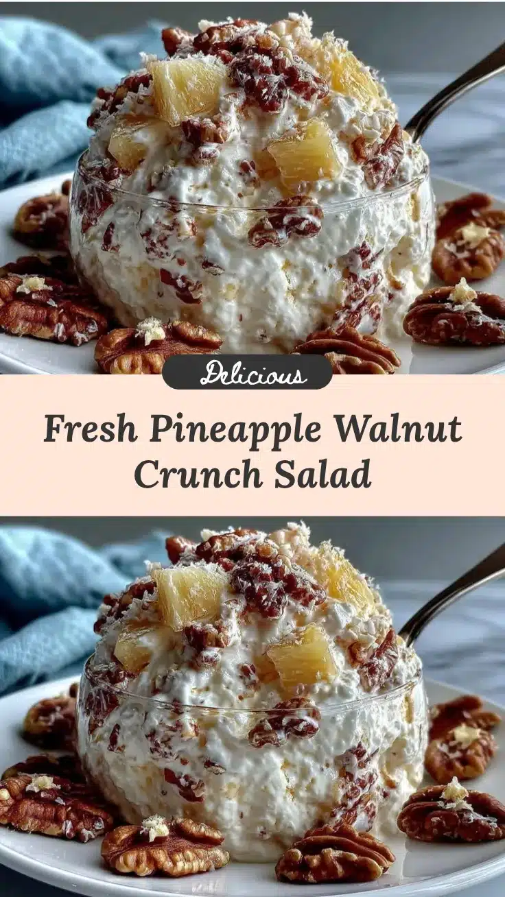 creamy pineapple walnut salad recipe