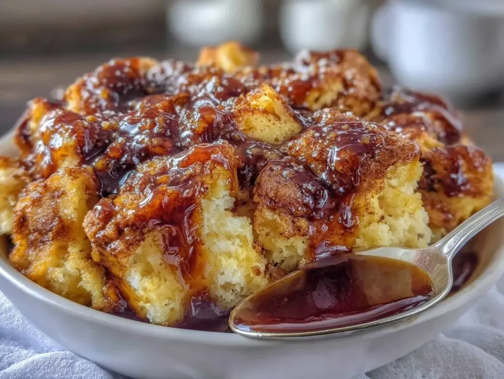 creamy pumpkin bread pudding - featured image