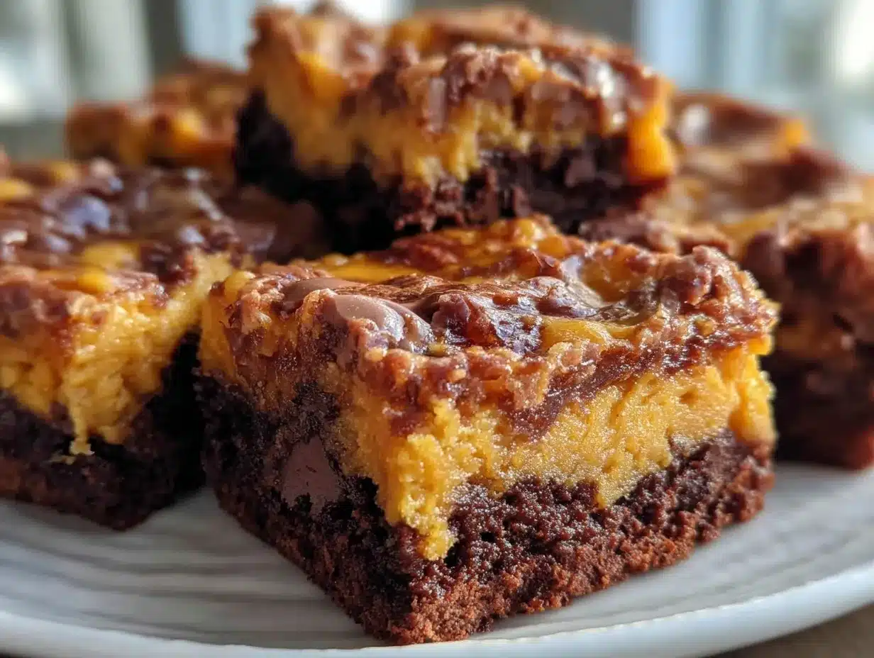 creamy pumpkin cheesecake brownies preparation steps