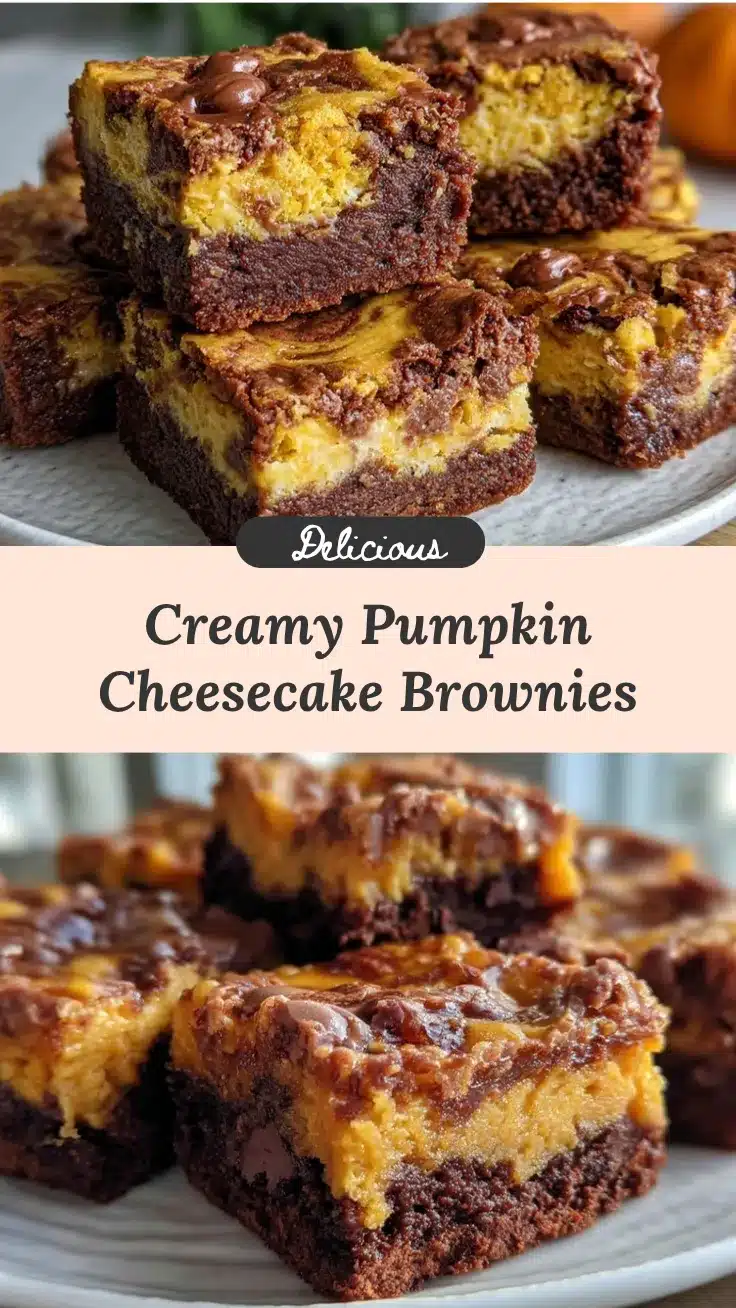 creamy pumpkin cheesecake brownies recipe