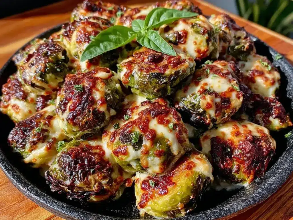 crispy baked brussel sprouts - featured image