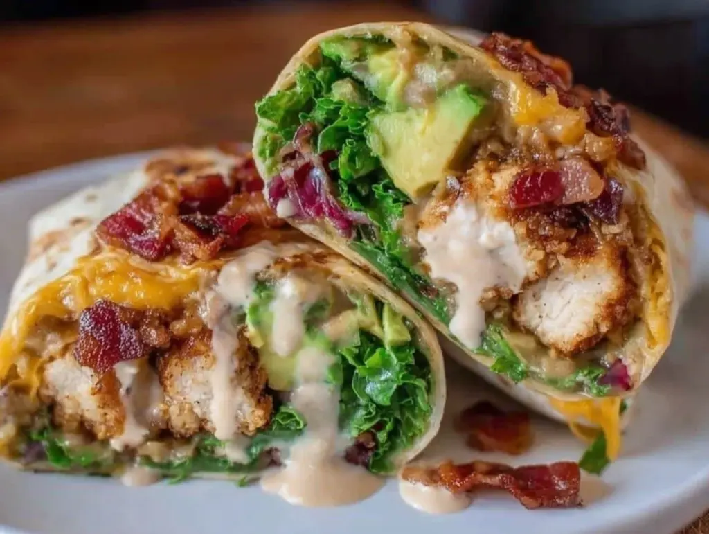 crispy chicken bacon ranch wrap - featured image
