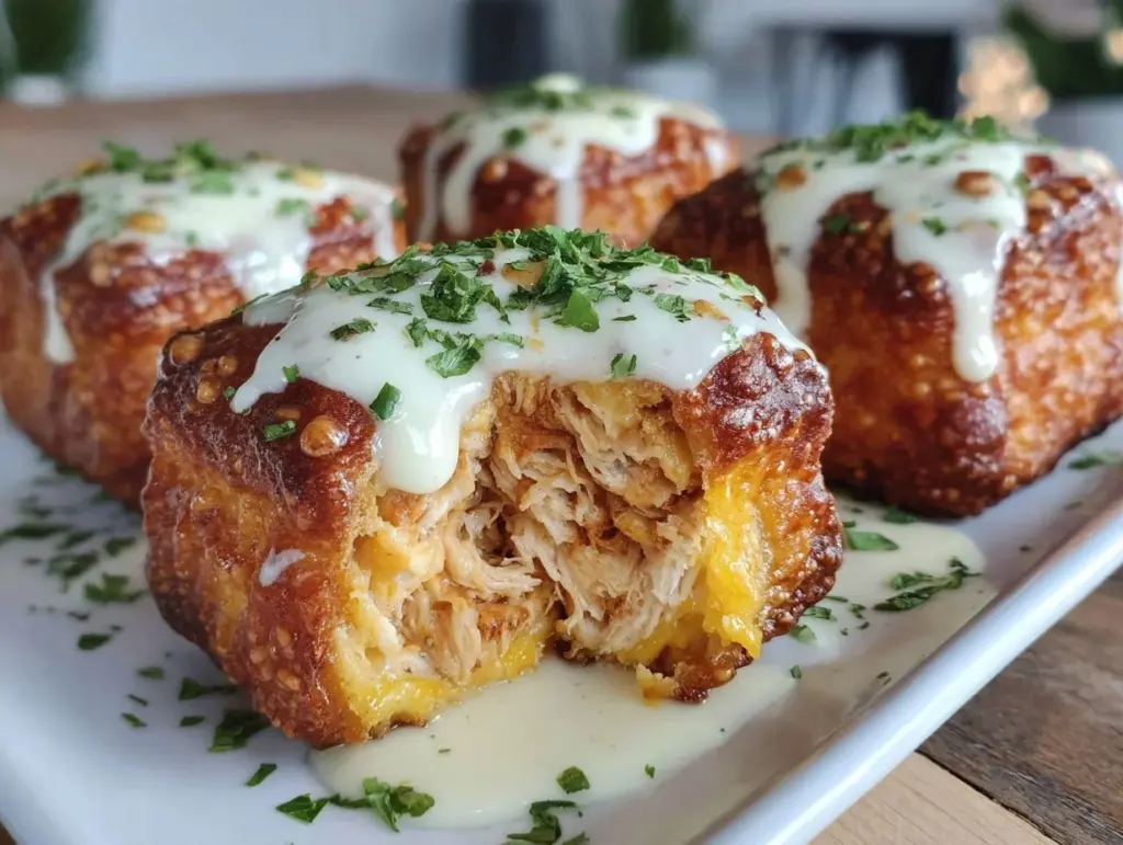 crispy chicken pillows - featured image