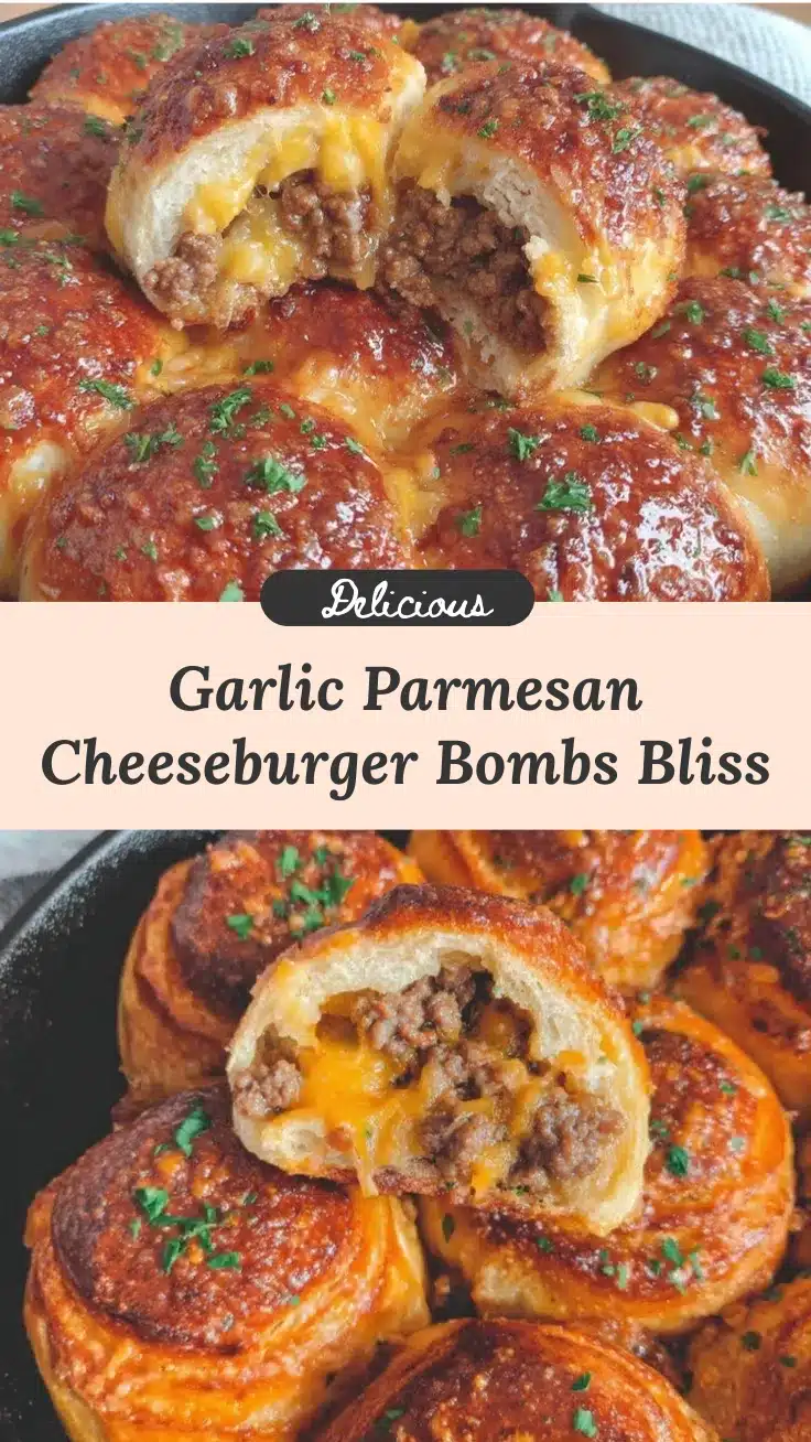 crispy garlic parmesan cheeseburger bombs recipe
