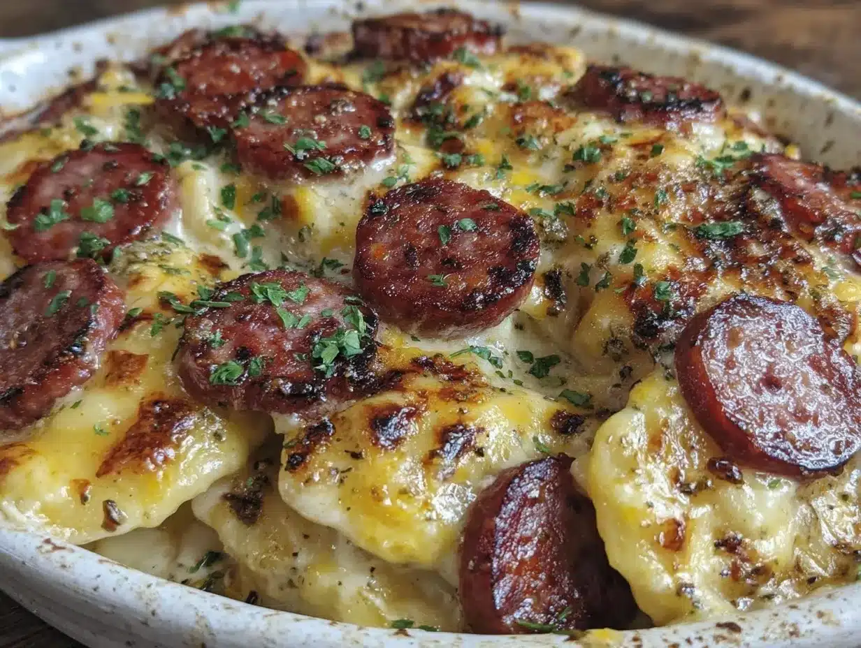 crispy kielbasa pierogi bake preparation steps